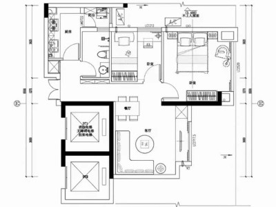 65㎡黑白灰配原木色，华丽有格调，开阔又时尚（黑白灰搭配原木色）
