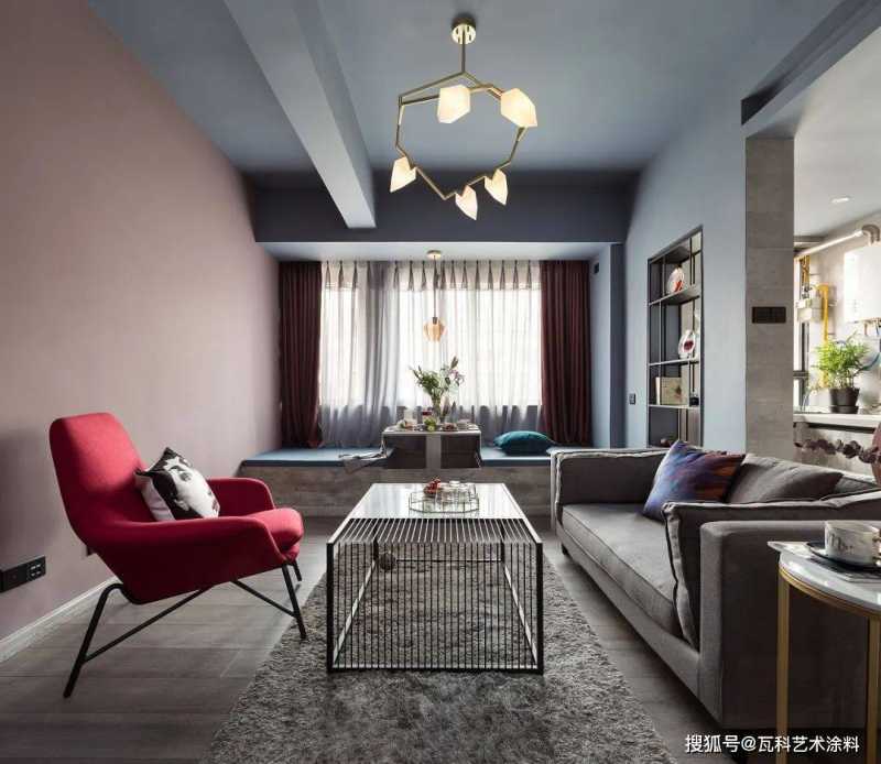 瓦科艺术涂料|听说墙面也好“色”，客厅选色技巧！