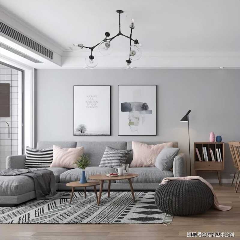 瓦科艺术涂料|听说墙面也好“色”，客厅选色技巧！