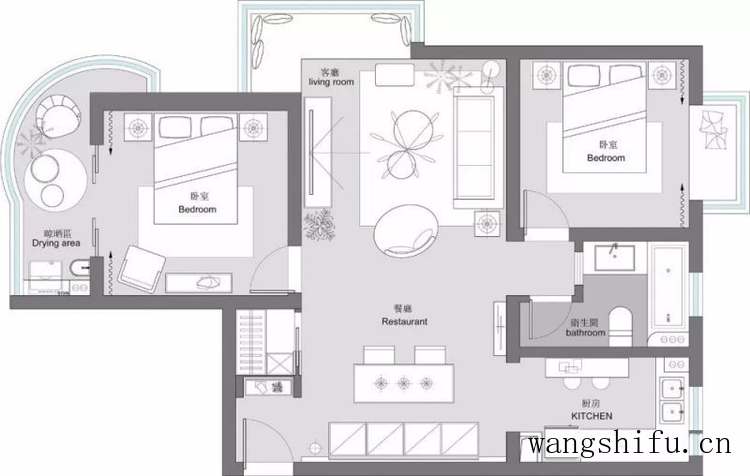 80平旧房翻新装修案例，有点复古，有点文艺 旧房翻新 第1张 80平旧房翻新装修案例，有点复古，有点文艺 旧房翻新 粉刷匠第1张