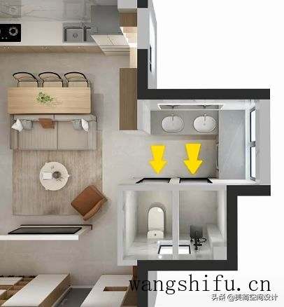 老破小区改造，传统两居，爆改的经典设计 旧房翻新 第8张 老破小区改造，传统两居，爆改的经典设计 旧房翻新 粉刷匠第8张