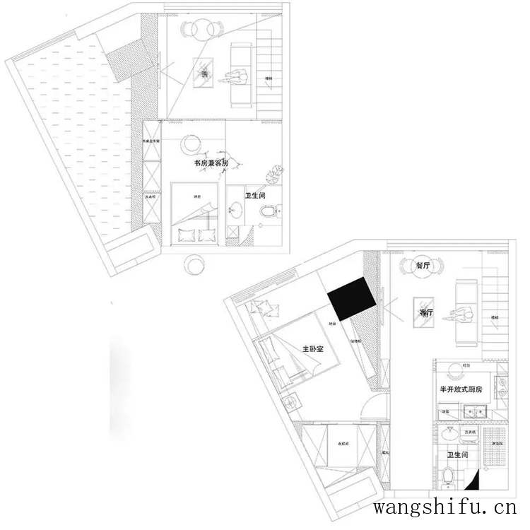 80平loft北欧风层高4.8米，撞色冲击视觉，20W花得值 旧房翻新 第1张 80平loft北欧风层高4.8米，撞色冲击视觉，20W花得值 旧房翻新 粉刷匠第1张