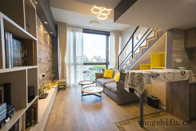 80平loft北欧风层高4.8米，撞色冲击视觉，20W花得值 旧房翻新 第4张 80平loft北欧风层高4.8米，撞色冲击视觉，20W花得值 旧房翻新 粉刷匠第4张