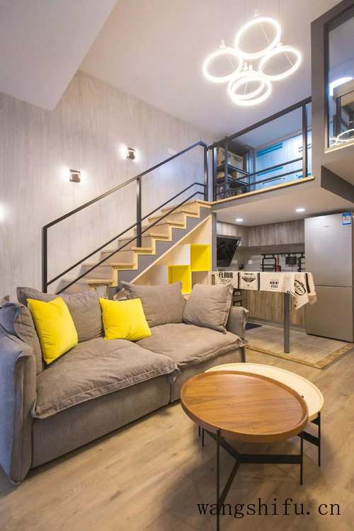 80平loft北欧风层高4.8米，撞色冲击视觉，20W花得值 旧房翻新 第8张 80平loft北欧风层高4.8米，撞色冲击视觉，20W花得值 旧房翻新 粉刷匠第8张