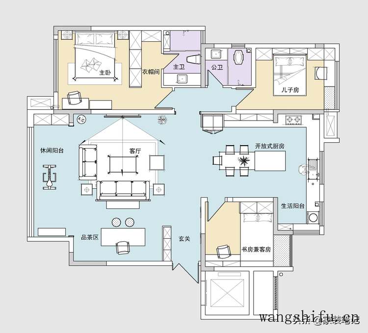 130㎡的家装简约美式，简洁有设计感，整体那叫一个高大上，很美 旧房翻新 第3张 130㎡的家装简约美式，简洁有设计感，整体那叫一个高大上，很美 旧房翻新 粉刷匠第3张