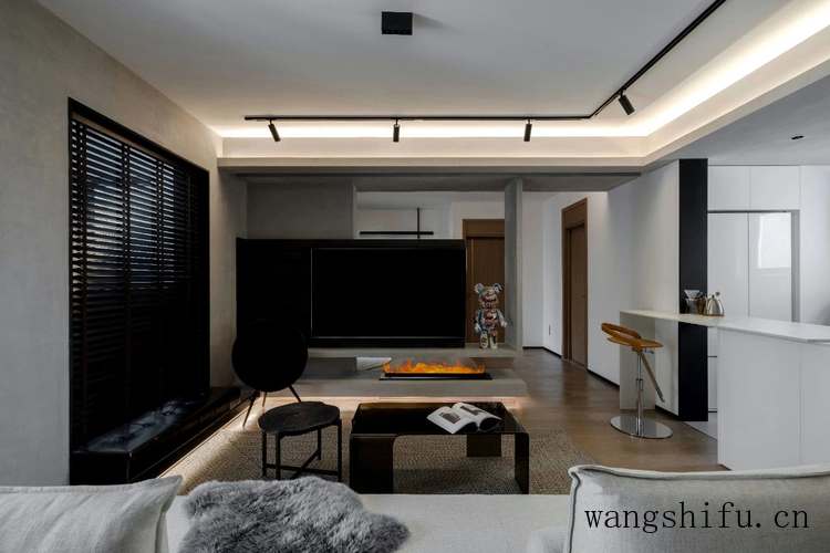 130平黑白灰设计案例，时尚又高级的搭配，大气有范儿 旧房翻新 第2张 130平黑白灰设计案例，时尚又高级的搭配，大气有范儿 旧房翻新 粉刷匠第2张