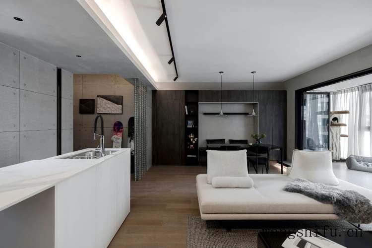 130平黑白灰设计案例，时尚又高级的搭配，大气有范儿 旧房翻新 第3张 130平黑白灰设计案例，时尚又高级的搭配，大气有范儿 旧房翻新 粉刷匠第3张