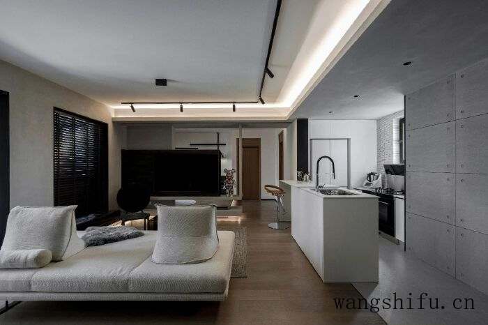 130平黑白灰设计案例，时尚又高级的搭配，大气有范儿 旧房翻新 第8张 130平黑白灰设计案例，时尚又高级的搭配，大气有范儿 旧房翻新 粉刷匠第8张