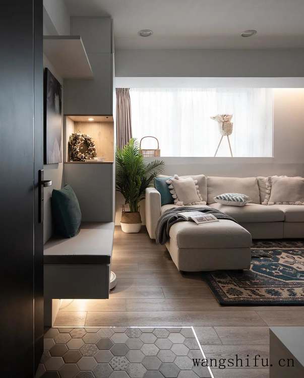 ​65㎡改造出3室2厅+小书房，清爽的北欧风，堪称小户型装修典范 旧房翻新 第5张 ​65㎡改造出3室2厅+小书房，清爽的北欧风，堪称小户型装修典范 旧房翻新 粉刷匠第5张