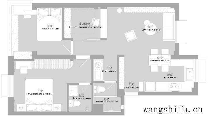 参观60㎡简装三房，堪称小户型典范，干净利落轻盈通透 旧房翻新 第3张 参观60㎡简装三房，堪称小户型典范，干净利落轻盈通透 旧房翻新 粉刷匠第3张