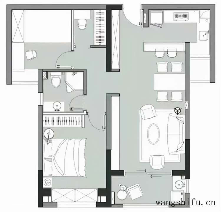 75㎡小户型，舒适度不输别墅，衣帽间、书房应有尽有 旧房翻新 第1张 75㎡小户型，舒适度不输别墅，衣帽间、书房应有尽有 旧房翻新 粉刷匠第1张