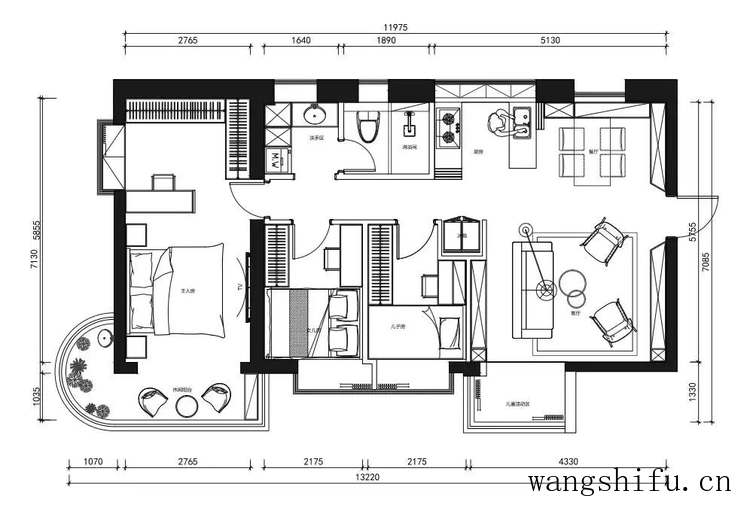 小户型就要将就？这套75㎡小户型面积虽小，但满屋子都是设计亮点 旧房翻新 第20张 小户型就要将就？这套75㎡小户型面积虽小，但满屋子都是设计亮点 旧房翻新 粉刷匠第20张