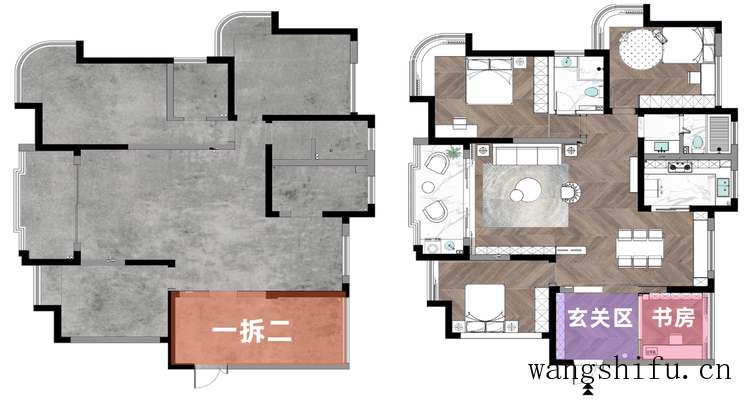 若再有装修机会，是我会把5处“一改二”，装法比多买20㎡更管用（再装饰一下）