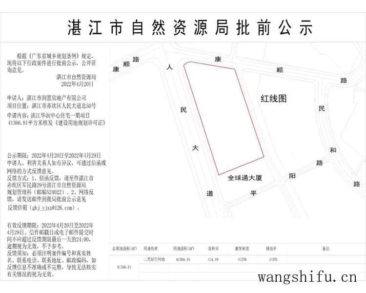 突发！湛江华润中心，住宅一期批前公示！200亿大项目 旧房翻新 第2张 突发！湛江华润中心，住宅一期批前公示！200亿大项目 旧房翻新 粉刷匠第2张