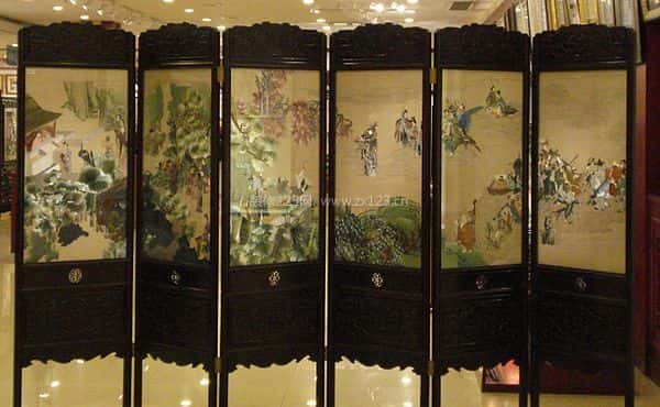 苏绣屏风